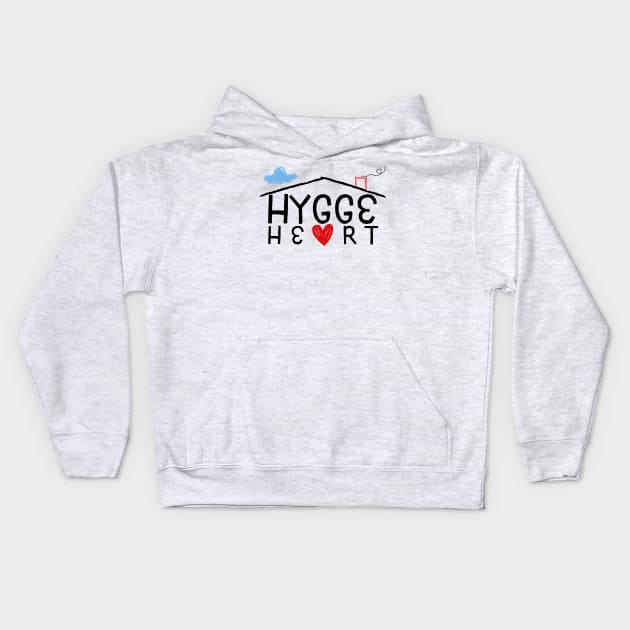 Hygge Heart Kids Hoodie by WonderBubbie